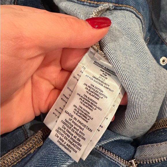 Good American Fit for Success Women's Denim Jumpsuit - Picture 9 of 9